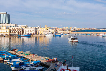 Italy, Apulia, Province of Lecce, Gallipoli. Harbor.