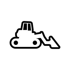 Bulldozer icon design template vector isolated illustration