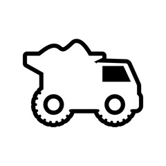 Mining truck icon design template vector isolated illustration