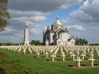 Notre Dame de Lorette French WW1 military cemetery and chapel