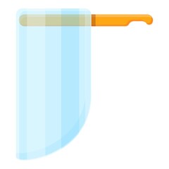 Wear face shield icon. Cartoon of wear face shield vector icon for web design isolated on white background