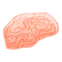 Human brain organ icon. Cartoon of human brain organ vector icon for web design isolated on white background
