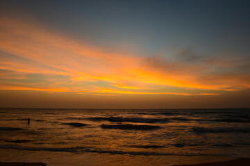Sonnenuntergang am Strand von Kalutara