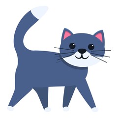 Cat walking icon. Cartoon of cat walking vector icon for web design isolated on white background