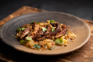 Octopus risotto 