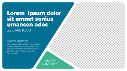 Social media event cover template for online webinar