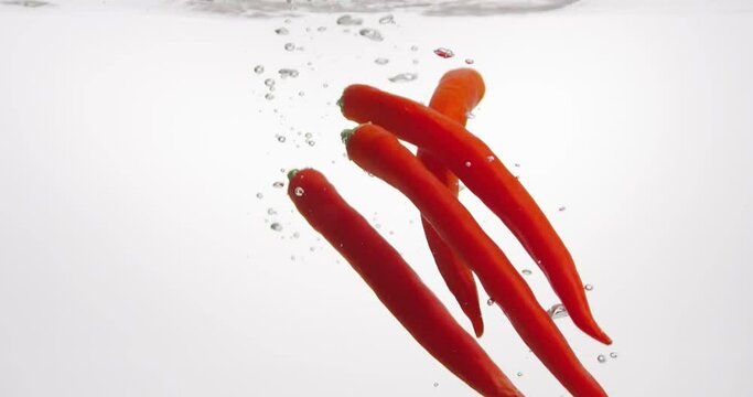 Red hot chili peppers in the water