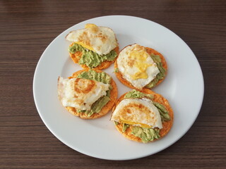 Delicious and healthy  avocado sandwiches