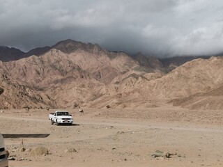Obraz na płótnie Canvas jeep in the desert