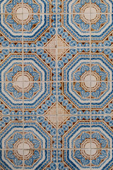 Characteristic colorful tile wall in Portugal