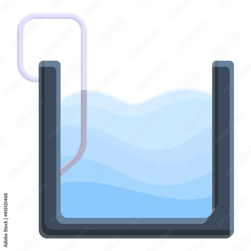 Poster swimming pool in section icon. cartoon of swimming pool in section vector icon for web design isolat