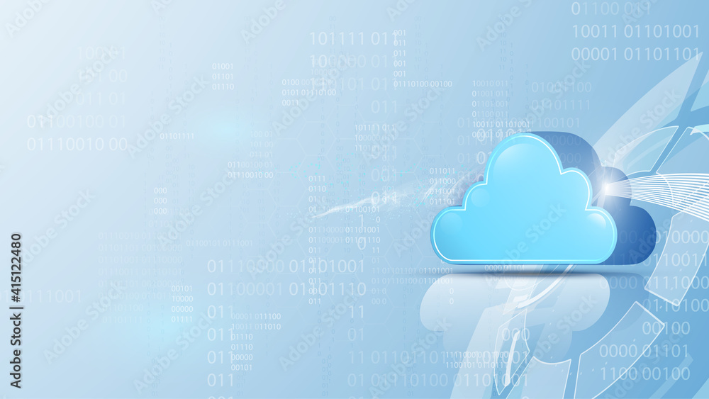 Aufkleber abstract cloud computing data transformation concept design background eps 10 vector