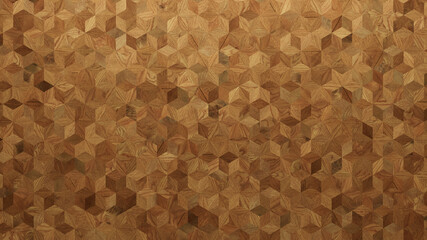 Wood Texture background. Parquet Wallpaper with a Light and Dark Timber Diamond tile pattern.