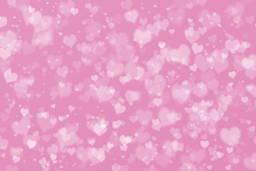 Pink bokeh background with hearts pattern. ideal for card,background etc.,