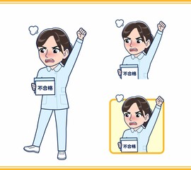 水色の服を着た看護師さん