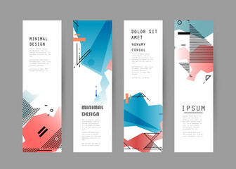 Vector vertical banner template, abstract design