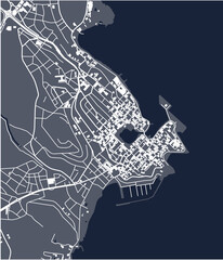 map of the city of Agios Nikolaos, Greece