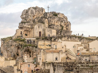 The Roman Catholic church of Santa Maria de Idris, cut into the rock in Matera.