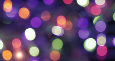 Colored bokeh abstract background. Decoration at Christmas holiday.