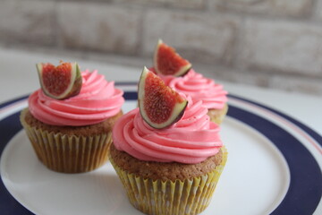 cupcake with pink frosting