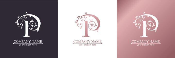 Premium Vector P logo. Monnogram, lettering. Personal logo or sign for branding an elite company.