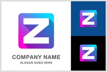 Monogram Letter Z Business Company Vector Logo Design