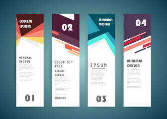 Vector vertical banner template, abstract design