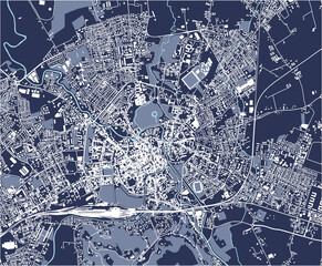 map of the city of Vicenza, Veneto, Italy