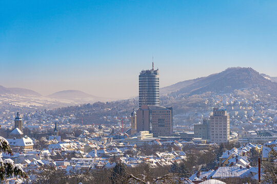 Cityscape of Jena in Thuringia, Germany