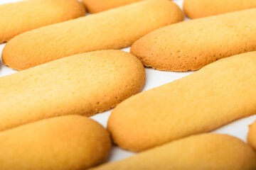 Egg cookies on a white background