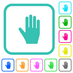 Right hand vivid colored flat icons