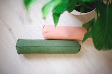 multicolored sports rollers for back and neck massage