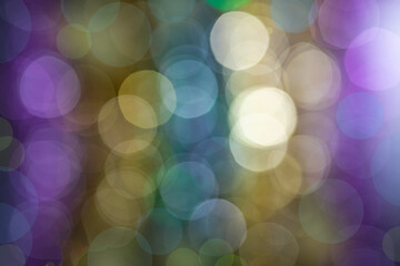 Colored bokeh abstract background. Decoration at Christmas holiday.