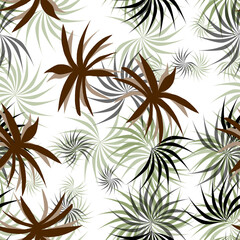 flower pattern palm tree leave design
