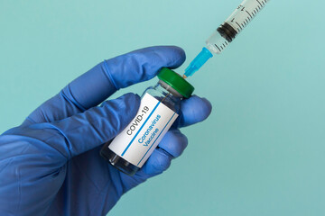 Vaccine vial dose flu shot drug needle syringe,medical concept vaccination hypodermic injection...