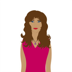 Vector illustration of woman. Symbol of beauty.