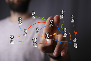 conference Digital Network and data concept