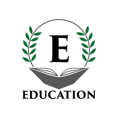 Vector of education logo with book and leaf design eps format, suitable for your design needs, logo, illustration, animation, etc.