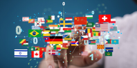 International world flag 3d digital
