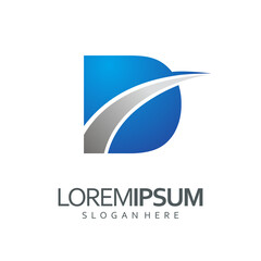 initial D logo design vector