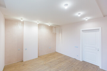 interior photo, apartment after new renovation without furniture in loft style