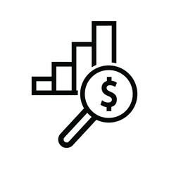 Finance icon vector. Analysis illustration sign. analytics symbol.