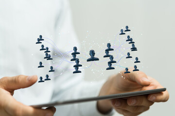 hierarchy connection team group 3d