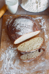 Homemade fresh bread.