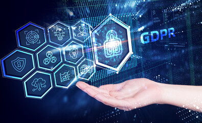 Business, Technology, Internet and network concept. GDPR General Data Protection Regulation.