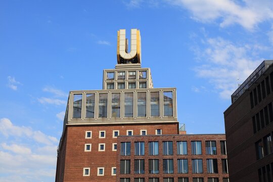 DORTMUND, GERMANY - SEPTEMBER 16, 2020: Dortmunder U (U-Turm), a former brewery building converted to museum and centre for the arts. Dortmund is the largest city in Ruhr area of Germany.