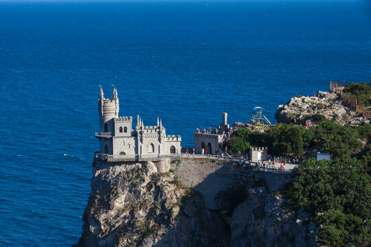 The Swallow's Nest castle perched on Aurora Cliff, Yalta, Crimea