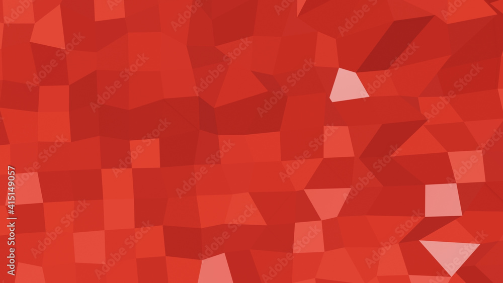 Poster 3d rendering illustration of red background spines design