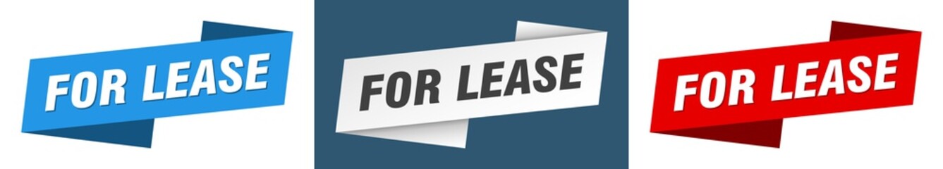 for lease banner. for lease ribbon label sign set