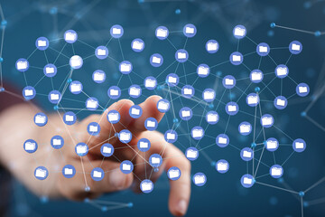 data network 3d digital info